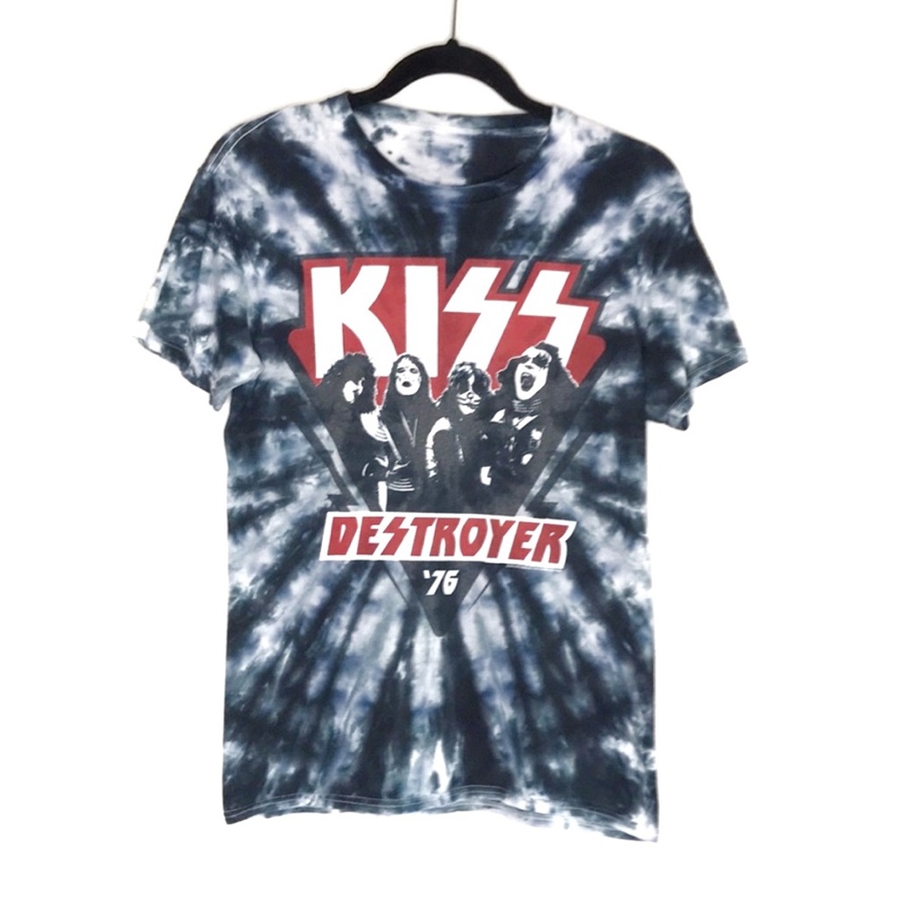 KISS Destroyer '76 Tie Dye band tee size Small